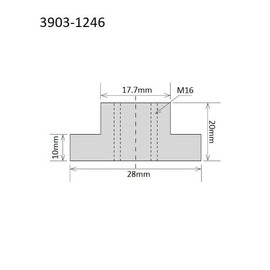 HHIP 3903-1246 Pro-Series 1040 Steel T-Slot Nut, Black Oxide, Ml 6 Thread, 30mm Length