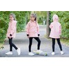 Hiheart Girls&Boys Waterproof Hooded Jackets Cotton Lined Rain Jackets Pink