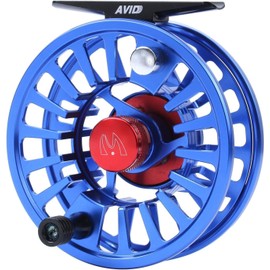 Maxcatch Fly Fishing Reel with CNC-machined Aluminum Body Avid Series Fly Reel - 1/3, 3/4, 5/6, 7/8, 9/10 Weights (Fly Reel Blue, 3/4wt)
