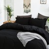CLOTHKNOW Black Ruffles Twin/Twin XL Comforter Set 3Pcs Farmhouse Bedding