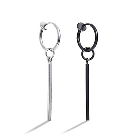 Puente No Hole Fake Earrings, Stick, Non-Hole Earrings, Ear Cuff, Earrings, Won't Fall Off, Sandwich, Stainless Steel, Hypoallergenic, Hypoallergenic, Metal Allergy, Korea, Korea, Korea, Korea, Orchan