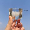 Crrezhai 3D Crystal Heart Cloud Cube 4CM Small Glass Paperweight