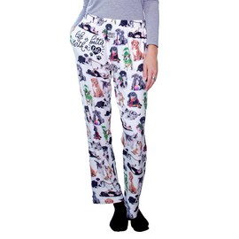 BRIEF INSANITY Life is Better with a Dog Casual Loungewear Pajama Pants - Comfy, Wide Leg, Durable Homewear Dog Pants - Men/Women Sleepwear Bottoms (Medium)