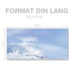 25 Envelopes (Without Window) Winter Motif, Mountains in the Snow