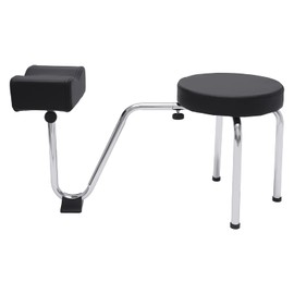 WUPYI Pedicure Stool with Footrest,Pedicure Foot Rest Stool Adjustable Leg Rest Manicure Nail Stand Station for Salon Spa Beauty Equipment (Black)