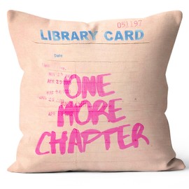 Palasarkaaa Just One More Chapter Book Lovers Throw Pillow Cover 18x18 Inch - Reading Nook Decor for Classroom & Library | Cozy Bookish Gifts for Readers, Teachers & Bibliophiles
