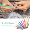 9Pcs Crochet Hooks TPR Ergonomic Soft Handle Easy Identification Wide