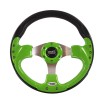 Huskey SS Lime Green Golf Cart Steering Wheel & Adapter