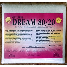 Quilter's Dream 80/20, Natural, Select Loft Batting - Twin Size 93"X72"