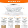 ENSLI Solar Post Cap Lights Outdoor 6 Pack, 2 Mode