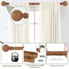 HTZON Wood Curtain Rods for Windows 18 to 60 Inch,1
