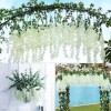 Flores Artificial Wisteria 12pzs 1.1m Decoración Con Cincho