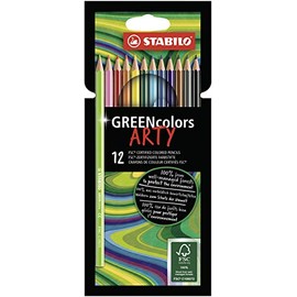 Eco-Friendly Colouring Pencil - STABILO GREENcolors - ARTY - Pack of 12 - Assorted Colours