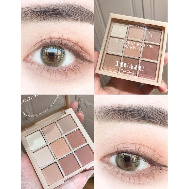 Erinde Matte Eyeshadow Palette - 9 Nude Tones, Long-Lasting Waterproof