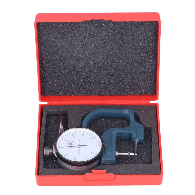 Thickness Gauge High Accuracy Round Dial Thickness Measuring Tool Aluminum