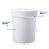 Consolidated Plastics Wide-Mouth Jar with Cap, 4 oz, White, 70