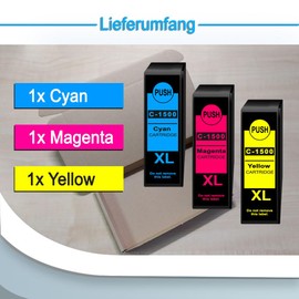 3 Printer Cartridges Compatible with Canon 1500XL PGI-1500 for Canon MAXIFY MB2050 MB2150 MB2155 MB2350 MB2750 MB2755