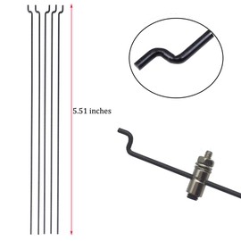 10PCs Steel Z Push Rods 1.2 x 140mm and 10PCs Adjustable Pushrod Connector Linkage Stopper 1.3mm DIY Parts for RC Airplane Model Aircraft Boat