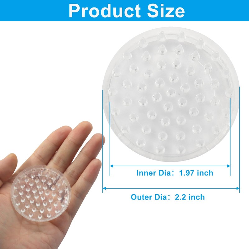Moicstiy 16 Pack Carpet Protector Spiked Caster Cups, Round Furniture