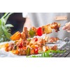 30pcs Barbecue Skewers,HONSHEN Stainless Steel Turkey Lacers Metal Skewers for