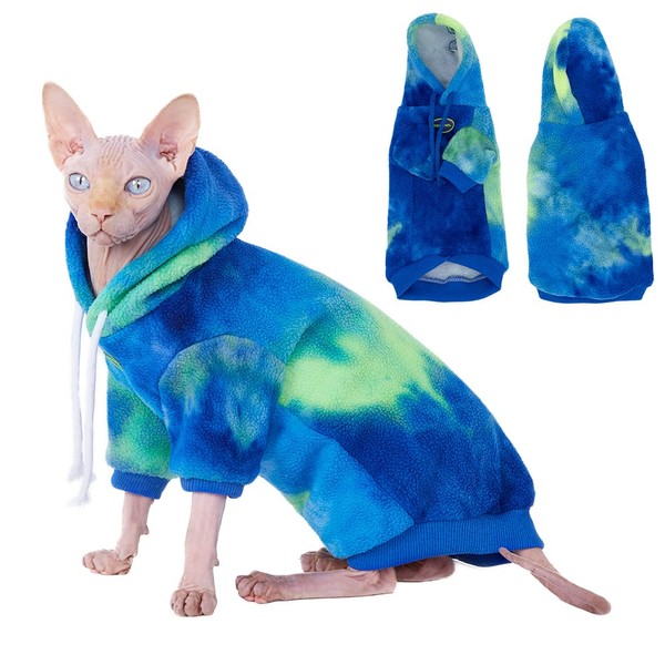 Sphynx Cat Hoodie Sweater, Thick Warm Stratch Soft Cat Hoodie