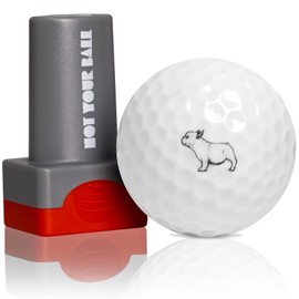 QUBI Golf Ball Stamp, Golf Ball Stamper, Reusable Self-Inking Golf Ball Stamp Marker to Identify Golf Balls, Golf Gift Golf Accessories for Men and Women Golfers (French Bulldog)