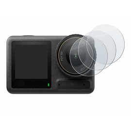 BROTECT Anti-Glare Protective Glass for DJI Osmo Action 4 (Lens) (Pack of 3) Protective Film Tempered Glass Matt [Extremely Scratch-Resistant 9H, Anti-Reflection]
