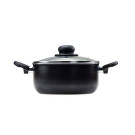 RAVELLI Italia Linea 30 - Horno holandés antiadherente con tapa de cristal (5 cuartos de galón)