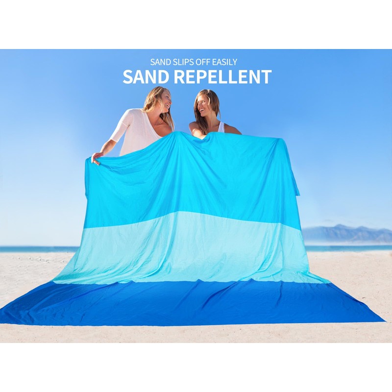 WIWIGO Beach Blanket Waterproof Sandproof Beach Mat 79" X 83"