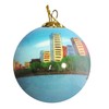 Art Studio Company Hand Painted Glass Christmas Ornament - Boston