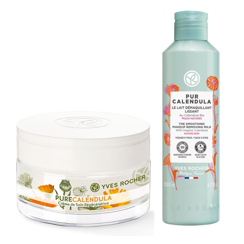 Yves Rocher Set PUR CALNDULA Leche desmaquillante alisante (200 ml)