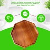 10 Inch Solid Acacia Wood Serving Platters and Trays Set
