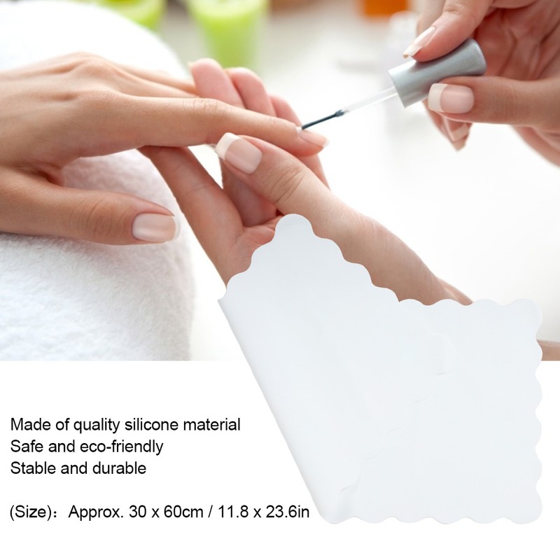 Professional Silicone Washable Nail Art Desk Mat Folding Waterproof Table