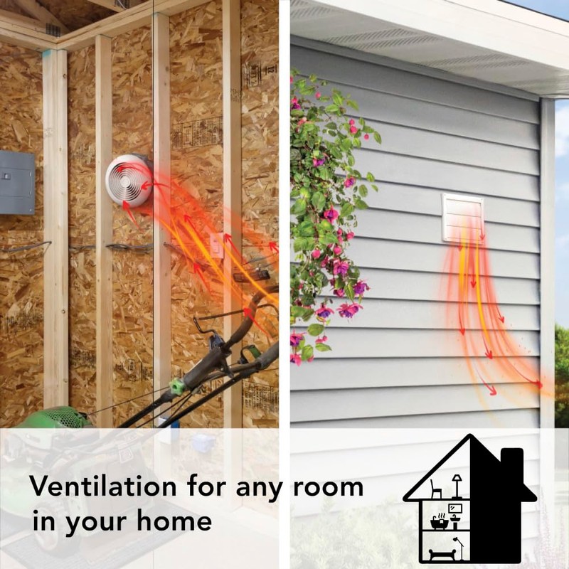 Broan-NuTone 512M Through-the-Wall Ventilation Fan White Cover, 6-Inch 70 CFM