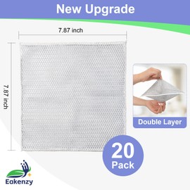 Eakenzy 20 Pack Multipurpose Wire Dishwashing Rag for Wet and Dry, Double Layer Metallic Fiber Cleaning Cloth Kit, Multipurpose Wire Miracle Cleaning Cloths, Metal Dish Cloths for Washing Dishes