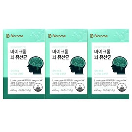 Bichrome Brain Lactobacillus 450mg x 30 capsules (3) / 바이크롬 뇌 유산균 450mg x 30캡슐 3개
