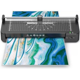 Kejector Laminator 13 Inch Wide with 50pcs Laminating Sheets Hot and Cold for A3 A4 A5 A6