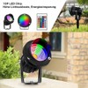 COB Landscape Spotlights RGB Colorful Lighting with Ground Spike Remote