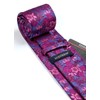 Hisdern Paisley Tie Handkerchief, Extra Long Floral Men's Tie &