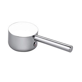 RXXR Taps Handle Lever with Hot and Cold Color Button for Single Handle Faucet with 35mm Cartridge - Universal Replacement Metal Lever Handle, Polished Chrome