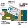 Chums Bandit Zip Compact Wallet - Slim RFID Wallet for