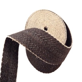 Black Barn Upholstery Supplies 2" (51mm) Wide Black and White Herringbone Webbing 10m Roll