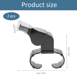 FEZTGVOFA 2 Pcs Handheld Whistle, Finger Grip Whistle, Versatile Whistles, Reusable Referee Whistles, With Comfortable Finger Grip, for Enhanced Game Management, Training and Outdoor Camping