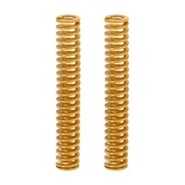 uxcell 2pcs 3D Printer Heating Bed Spring, 8mm OD 50mm Length Light Load Compression Mould Die Spring 3D Printer Compression Spring for 3D Printer Electric Part, Yellow