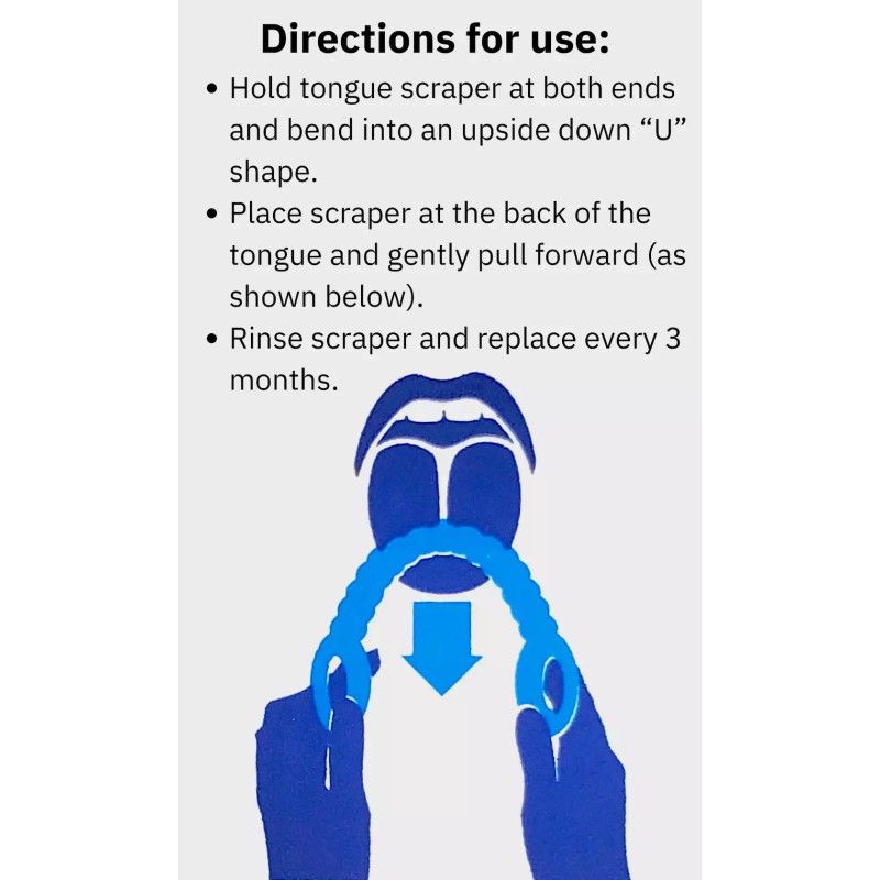 BreathRX Tongue Scraper/Cleaner - Pack of 3 (bulk packaging) Breath