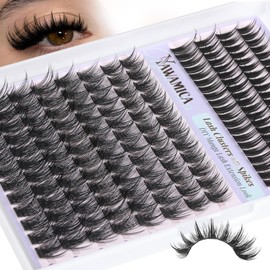 Lash Clusters Manga Eyelash Clusters Wispy Cluster Lashes with Spikes D Curl Cluster Eyelash Extensions 10-16mm Individual Lashes with 13-19mm Spikes Lashes DIY Anime Lash Extension Look by Yawamica