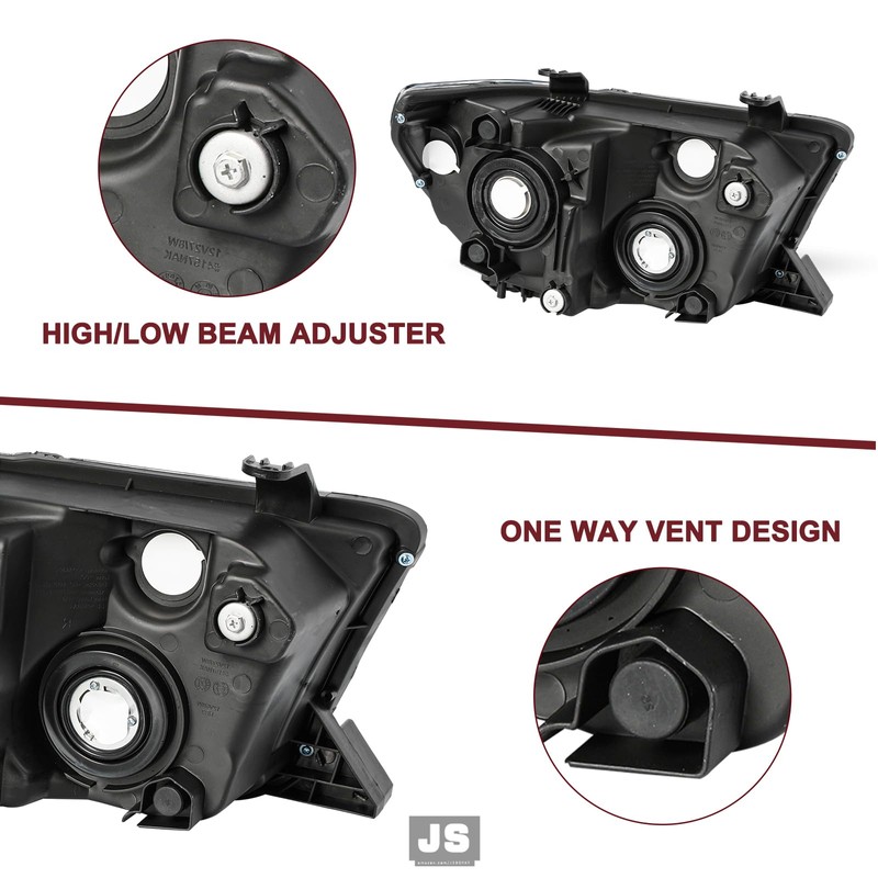 JSBOYAT Headlight Assembly Replacement for 2007 2008 2009 2010 2011