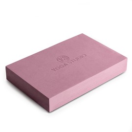 Yoga Studio Yoga Block - 30cm x 20cm x 5cm, Non-Slip EVA Block, Lightweight Exercise Accessory (Dusty Pink)