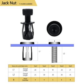 Dana Fred 52pcs M4M5M6M8 Jack Nuts Petal Nuts Expansion Screw Petal Nut Thins Fixings Dowels with Socket Head Cap Screws Assembly for Hollow Wall Iron Skin Line Use in Hollow Door