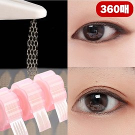 360 sheets lace double eyelid tape roll type - C type - curved / 360매 레이스 쌍테 쌍커플 쌍꺼풀 테이프 롤형 - C타입-곡선형